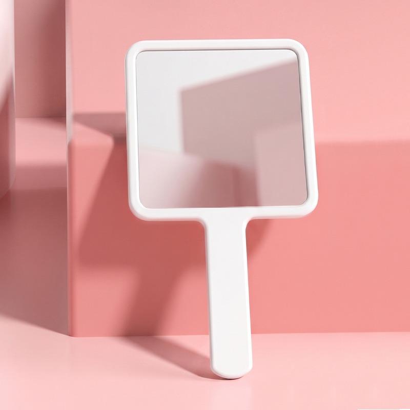 Customizable Single-Sided Handheld Makeup Mirror with Handle