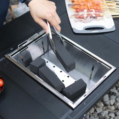 Stainless Steel IGT Barbecue Grill Folding Multifunctional Charcoal Firewood Stove Table Accessories Portable BBQ Rack