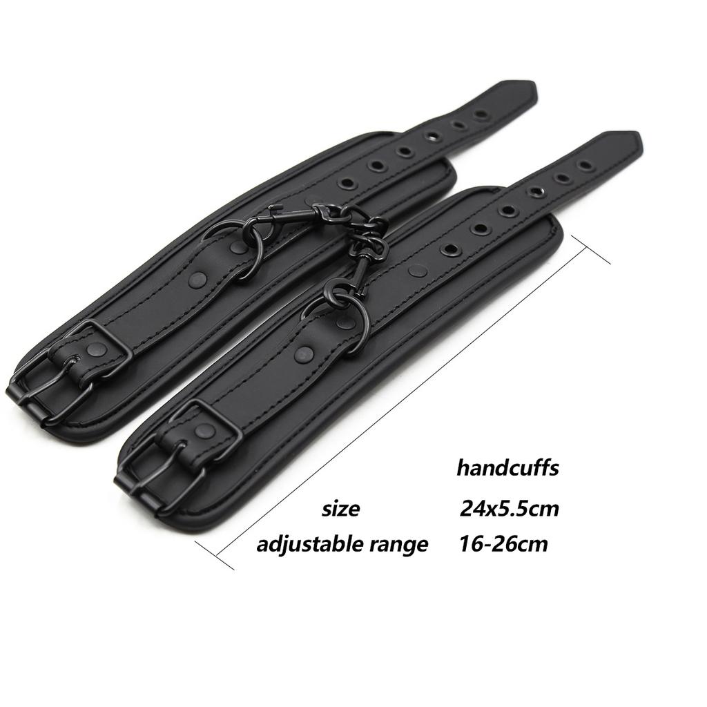 Thierry Adjustable Erotic PU Leather Handcuffs Wrist Ankle Cuffs Bondage Restraints Adult Games BDSM Sex Toys Exotic Accessories