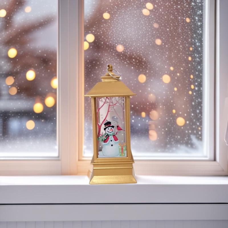1Pc Christmas Decorations Small Lanterns Candle Lamps Electronic Snowman Night Lights Christmas Gifts Desktop Ornaments