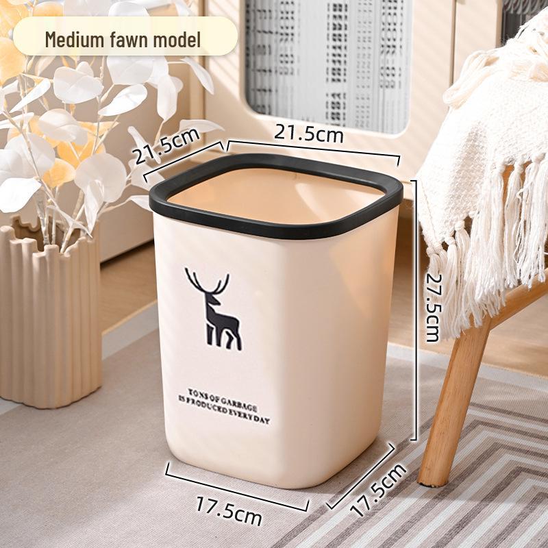 Large Capacity Thickened Trash Can with Pressure Ring for Bathroom, Toilet, Living Room, and Kitchen
