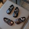 Korean Style Princess Simple Soft Sole Leather Shoes For Little Girls
