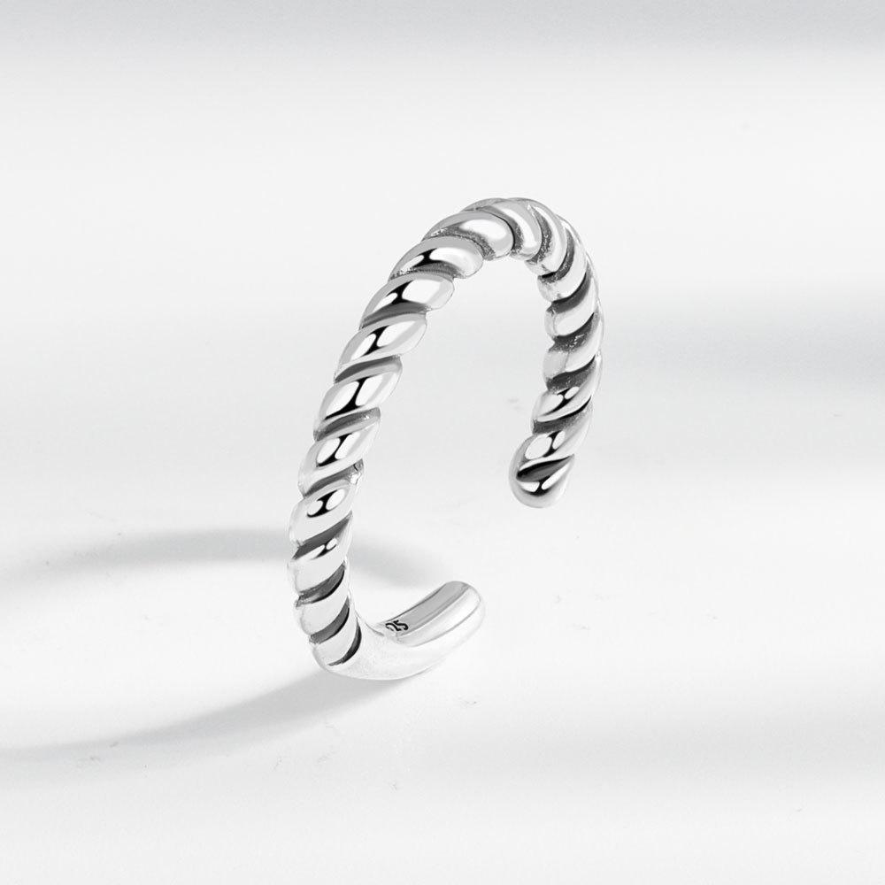 Vintage Twisted Rope Star Open Ring For Women Fashion Irregular Statement Band Party Jewelry