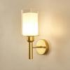 Modern Metal Wall Lamp Antique Funnel Glass Shade Wall Sconce Light Fixtures Loft Bedroom Bathroom Bedside Mirror Lighting