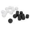 20 Pcs DIY Sticker Dice Blank Durable Plastic Dice Smoothed Surface Six Sided Dice with Rounded Corners White and Black