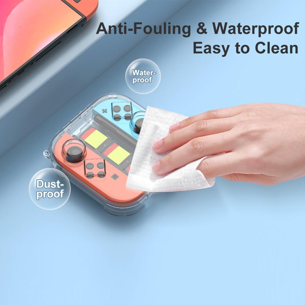 Transparent Storage Box with Game Card Slots Clear Protector Shell PC Storage Case for Nintendo Switch2 Joy-Con