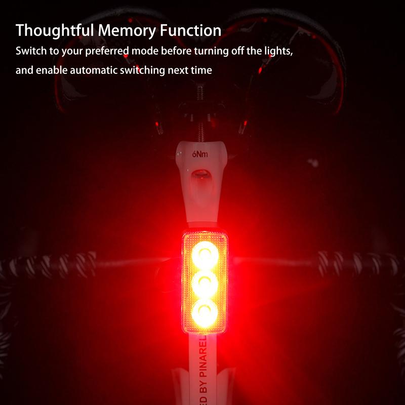 Bicycle Front And Rear Light Set Rechargeable Portable Led Headlight Taillight For Mountain Road Biking Night Riding Accessories