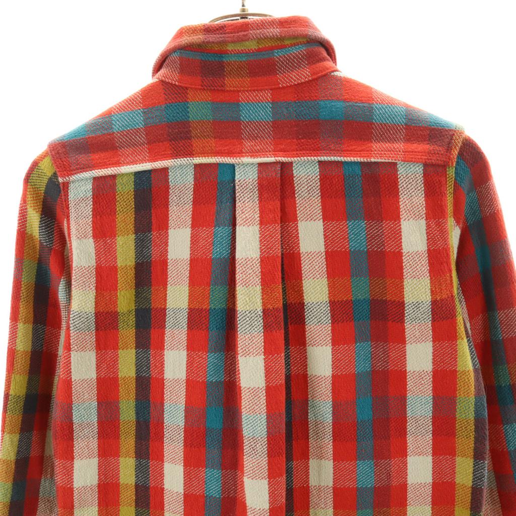 marka made in Japan Check Pattern Long sleeve Flannel shirt 1 vermilion Women Used