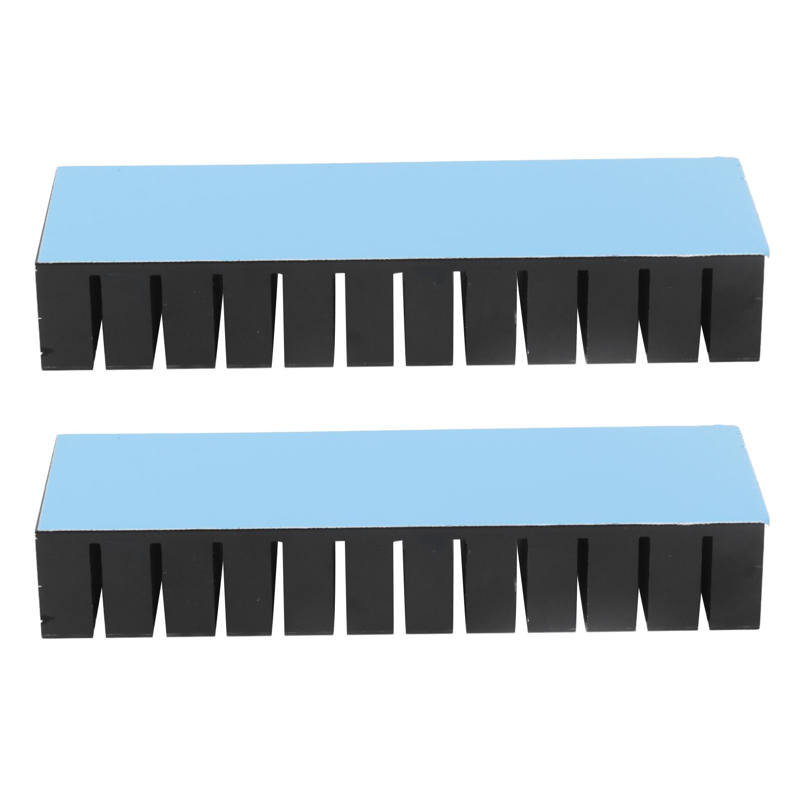 

2Pcs Cooling Fins Aluminum Power Radiator Slotted Heatsink Kit for Electronics 120x40x20mmWith Adhesive