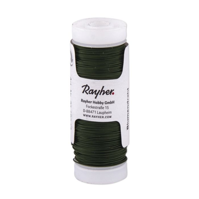 Floral Wire, Dark Green, 0.35 Mm Ø, 55 M Spool