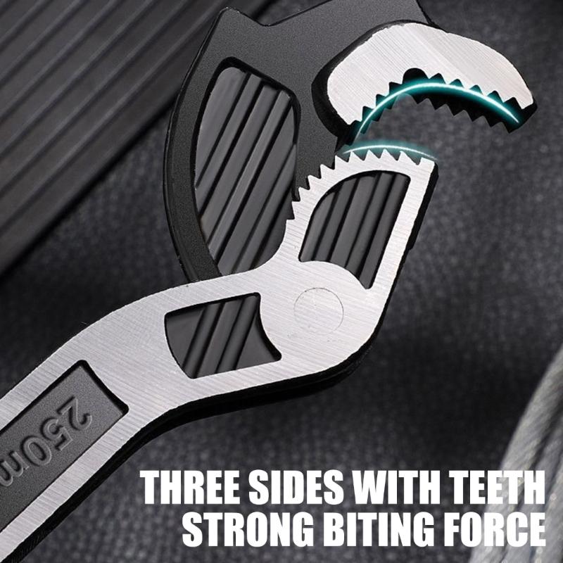 4Pieces Adjustable Auto Locking Wrench Pipe Clamp Wrench With 6/8/10/12Inch Size For Plumbing Mechanical Home Repair