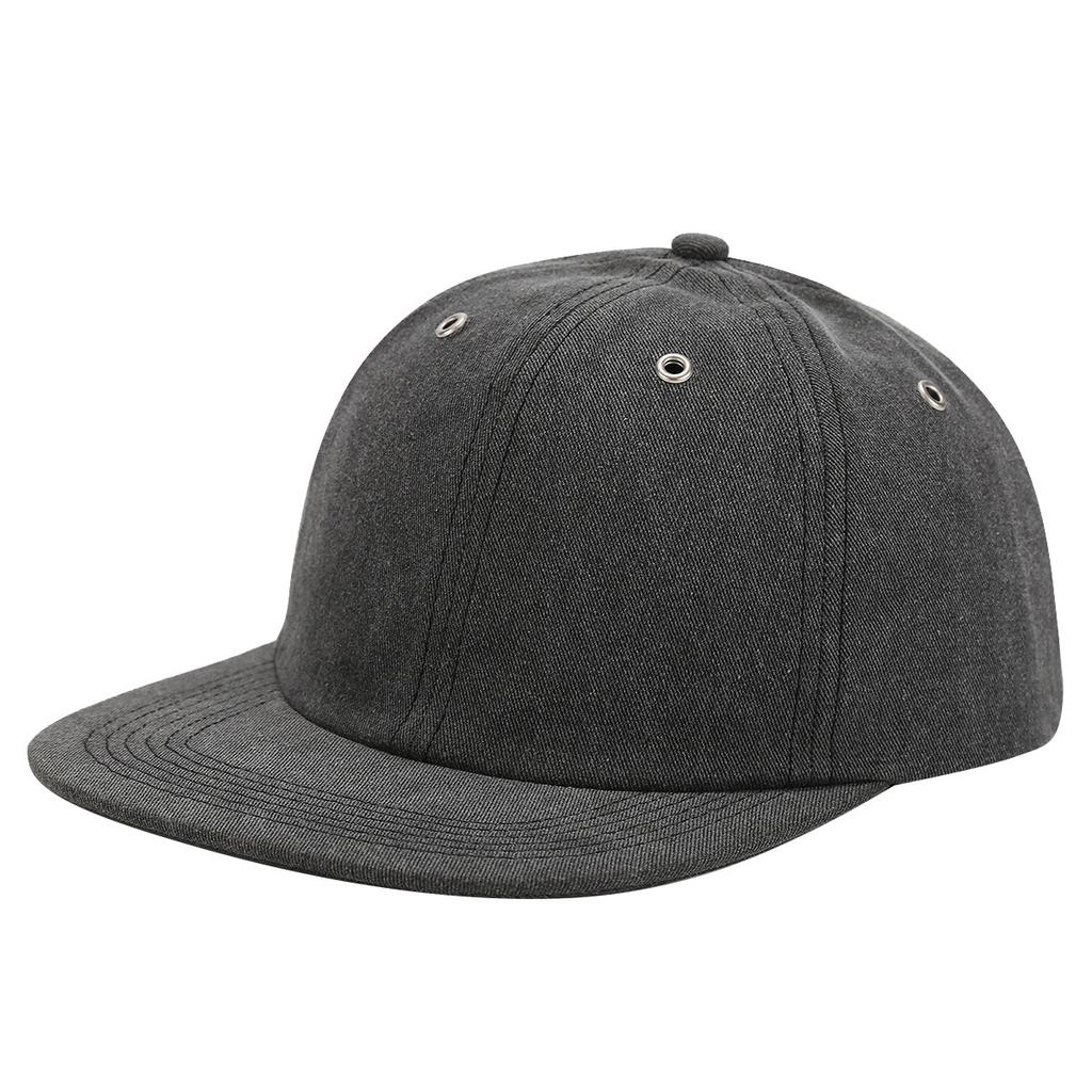 European and American Fashion Retro Solid Color Wide-brimmed Baseball Cap Women Show Small Face Big Head Circumference Hip-hop Hat Men's Trendy Str