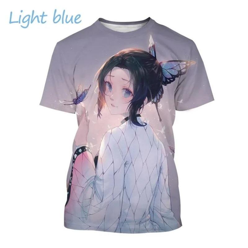 Demon Slayer Anime Character Collection 3D Printing Harajuku Style Nezuko Mitsuri Shinobu Kanao Unisex Short-sleeved Top