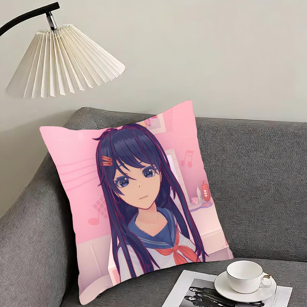 Video Game M-MiSide Mita Cushion Cover Reversible Plush Pillow Cover – For Car, Sofa, Bedroom, Perfect As a Gift.