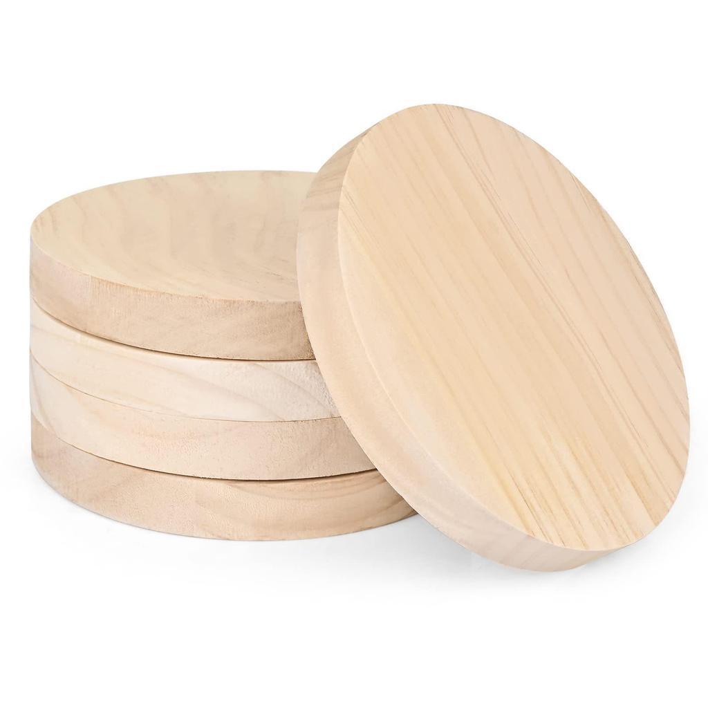 Solid Wood Coaster with Logo Engraving - Square, Round, Heart Shapes for Home Use