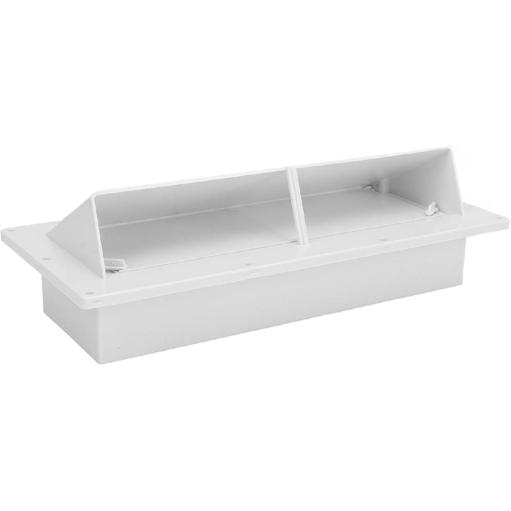 KIMISS RV Range Hood Vent Cover for Camper Trailer, White Sidewall Exhaust Vent with Lockable Clips