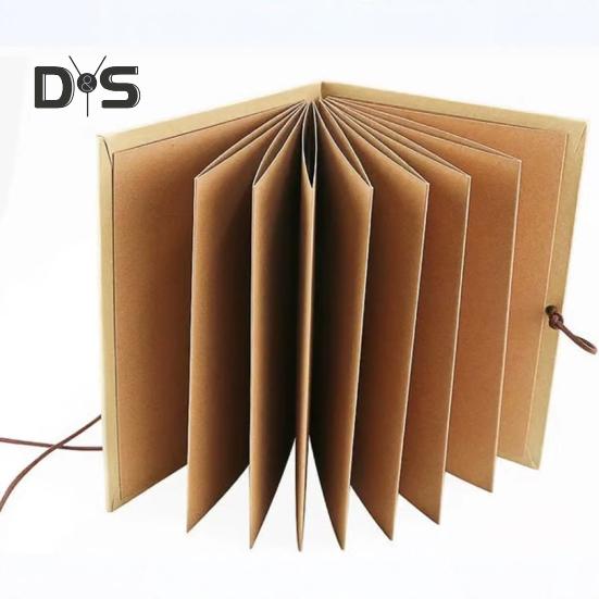 Accordion Photo Album Stretchable Kraft Paper Scrapbook Folding DIY Souvenir Book Scrapbook Album Gift for Wedding Birthday Graduation
