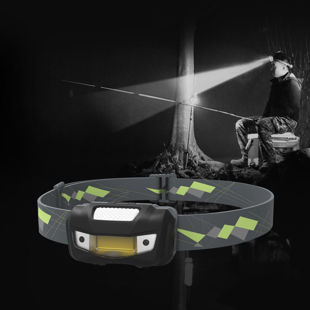 Mini COB Sensor Headlight Induction Headlamp Camping Flashlight Hunting Head Torch