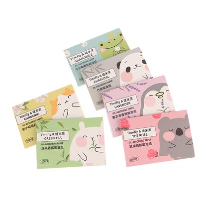 100pcs papéis de controle de óleo facial limpa folhas absorvendo papel de limpeza facial