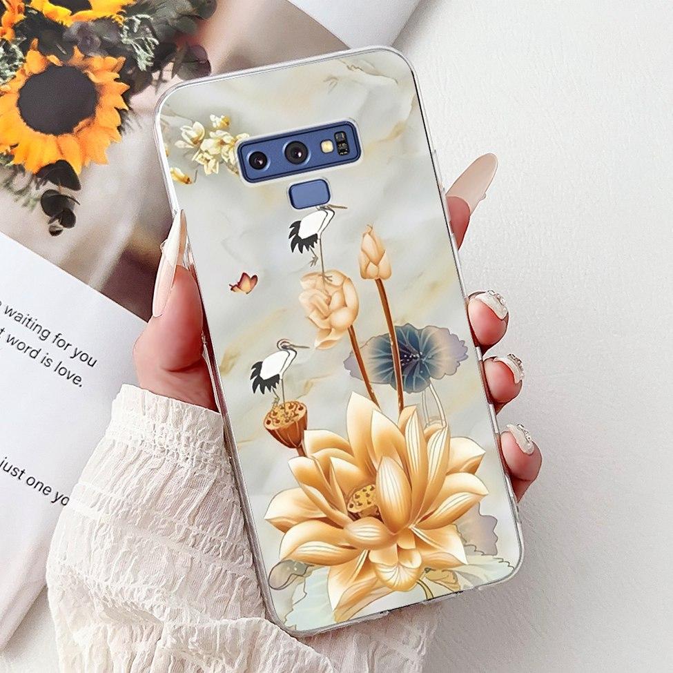 Clear For Samsung Note9 Case Cute Cat Fashion Luxury Painted Soft Cover Phone For Samsung Galaxy Note 9 Case SM-N9600 SM-N960F
