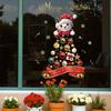 Adesivi per Vetrine Capodanno 2025 Decorazione Natalizia Babbo Natale Pupazzo di Neve Adesivo Albero di Natale Decorazione Vetro Decalcomania Regalo di Natale
