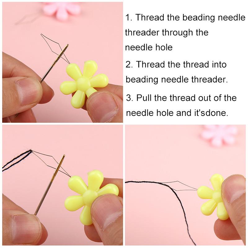 10pcs Easy Sewing Needle Device Threader Thread Guide Tool Garment Sewing Needlework Flower Shape Threader For Sewing Tools
