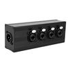 4 Female XLR / 1/4" TRS Inputs into 1 XLR Male Output XLR Splitter  for Microphones
