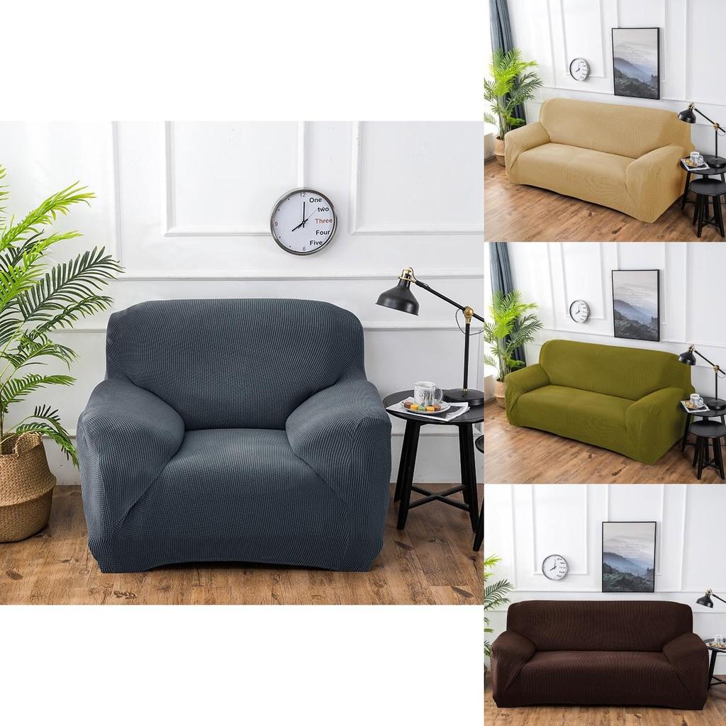 Luxurious Stretch Home Chair Sofa Cover In Solid Color For All Season Comfort