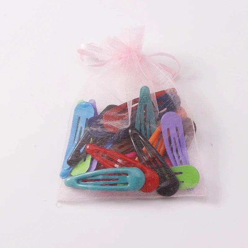 10/40Pcs Colors Hair Clips For Women Girls Fashion Solid Kids Hair Accessories Snap Metal Barrettes Hairpins Clip Bobby Pin