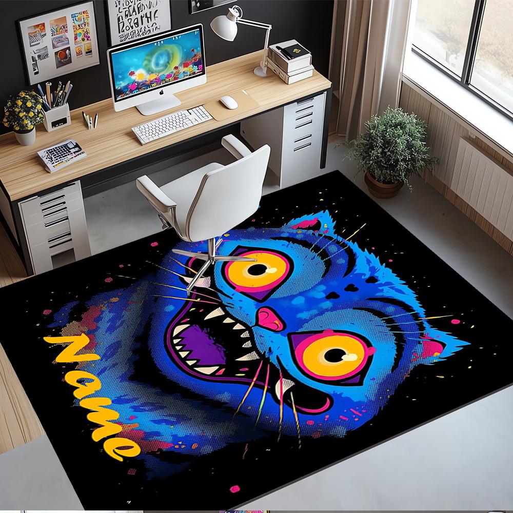 Custom Name KPop Demon Hunters Printed Carpet,Rug for Office Chair Living Room Bedroom Kitchen Room Decor Gifts.