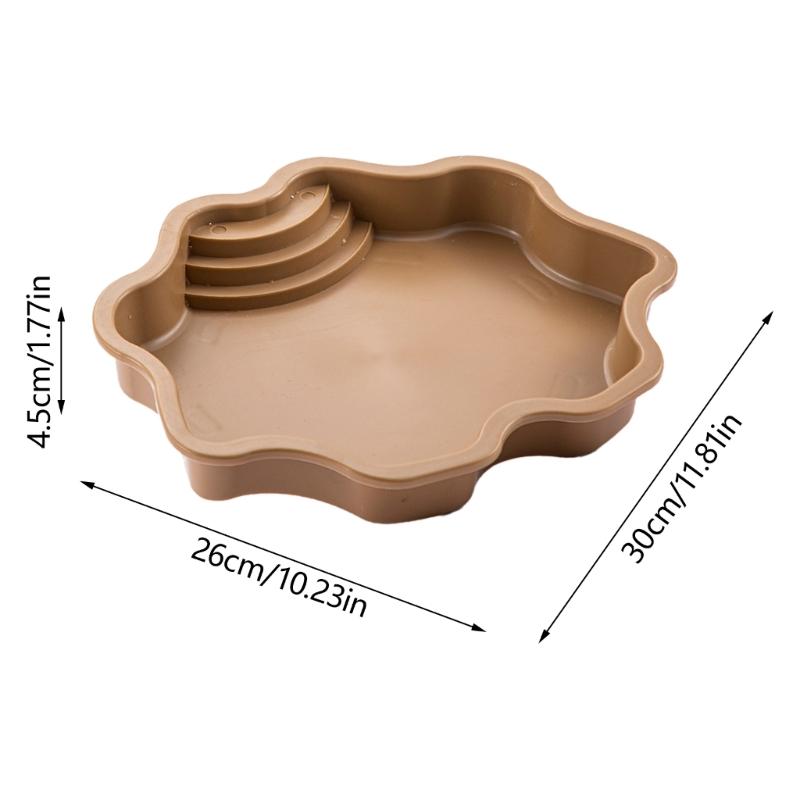 Turtles Basking Platform Reptiles Water Tray Reptiles Feeding Bowl Turtles Bath for Turtles, Lizards, Amphibians