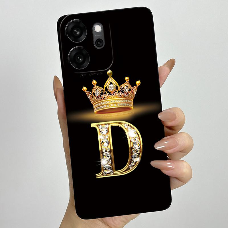 Case For Oppo Reno 14 FS Reno14 F S 14F 14FS 5G Phone Case Crown Letters Shockproof Soft TPU Cover Reno14FS Reno14F Shell Capa