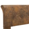 Brown Faux Suede Bed Frame 120 * 200 Cm