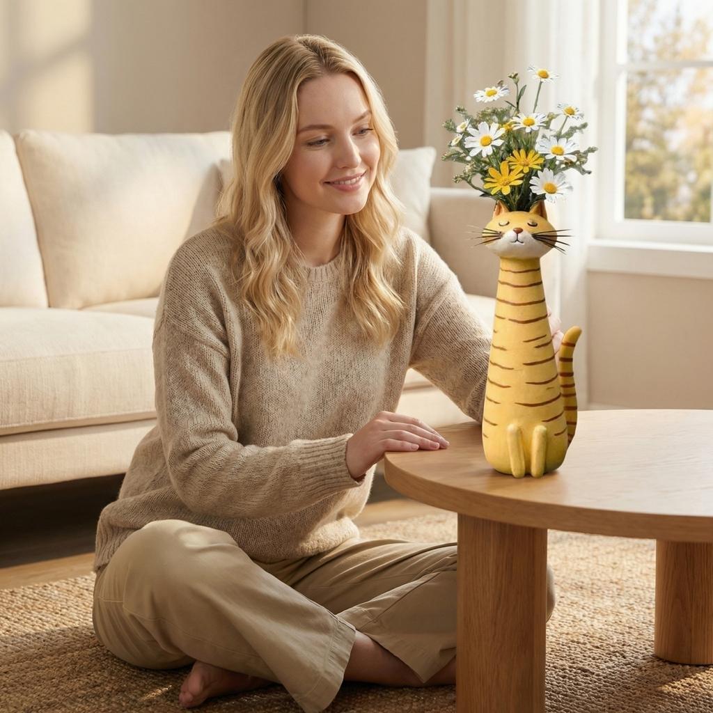 Handmade Quirky Vase, Dried Flower Decorative Vase
