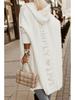 Cross-Border Autumn/Winter Hooded Long Cardigan Sweater with Letter Design