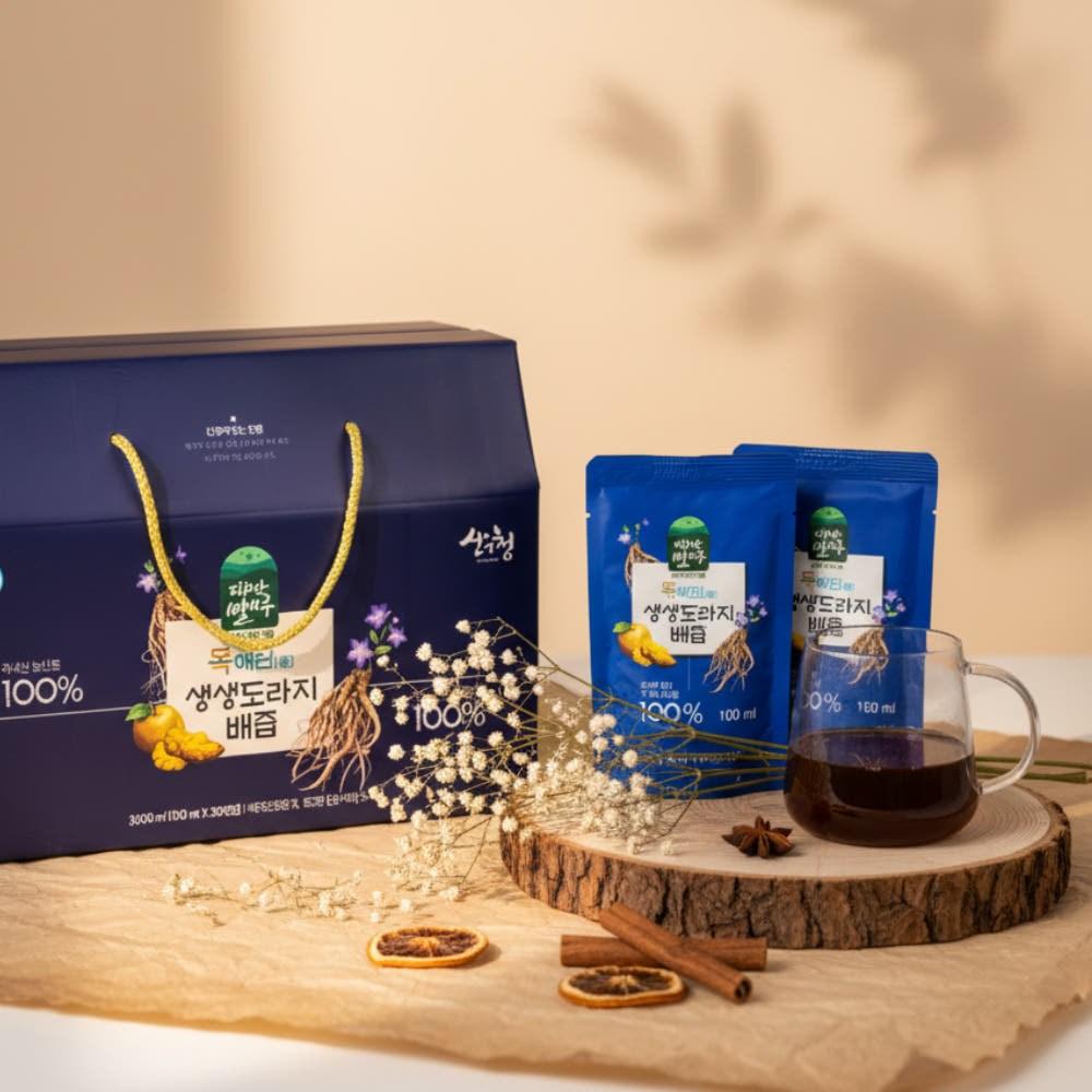 Fresh Balloon Flower Root & Pear Juice 100ml 30 Packets Chuseok Holiday Chuseok Gift Set Return Gift Bulk Order 1 pcs 3L