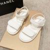 Sandals Girl New Summer Fairy Style Fashion Thick-soled Flat-soled Soft-soled Velcro Roman Shoes