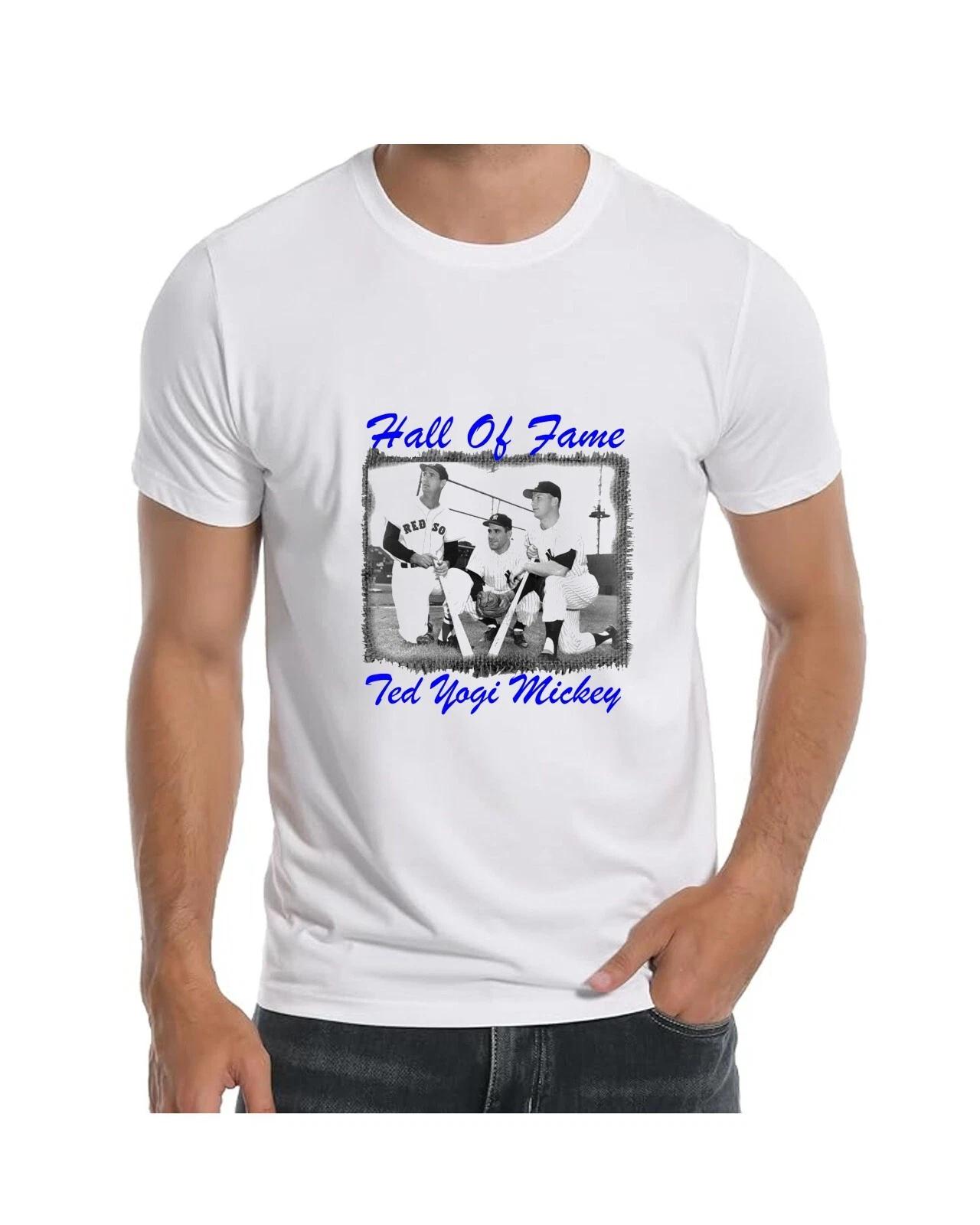 Baseball Hall Of Fame Legends Mickey Ted Yogi T-Shirt for Men Apparel S