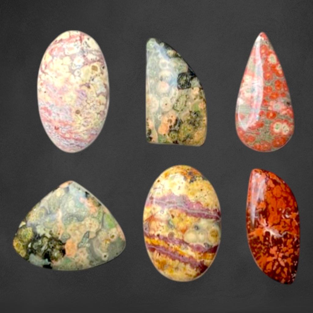 AAA Quality Natural Leopard Skin Jasper Cabochon, Loose Cabochon Lot, Mix Lot, Healing Gemstone Lot For Jewelry Making.