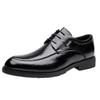 Men's 2025 new Korean version of genuine leather lace-up men's shoes British versatile trendy men's leather shoes