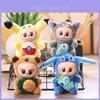 Labubu Stitch Silicone Plush Keychain With Soft Short Plush For Backpack Decoration And Gift