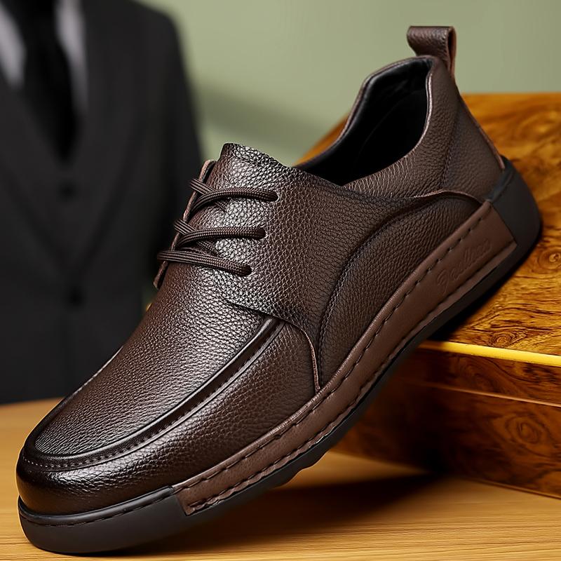 

Мода Новая Ручной Работы Кожа Повседневная Мужская Обувь Дизайн Кроссовки Мужские Дышащая Кожаная Обувь Мужская Уличные Кроссовки 38 коричневый
