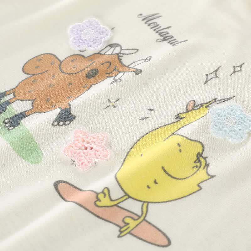 Montagut Girls' Tencel Printed Short Sleeve T-shirt