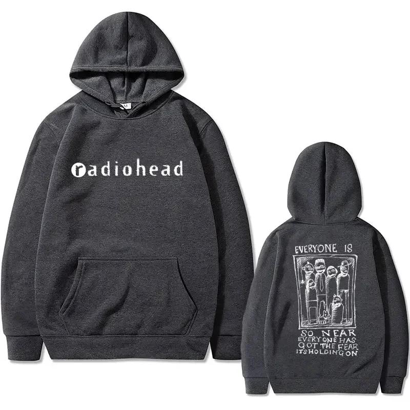 Autumn Winter British Rock Radiohead Printed Hoodie Men's and Women's Fashion Retro Hoodie Gothic Hoodie