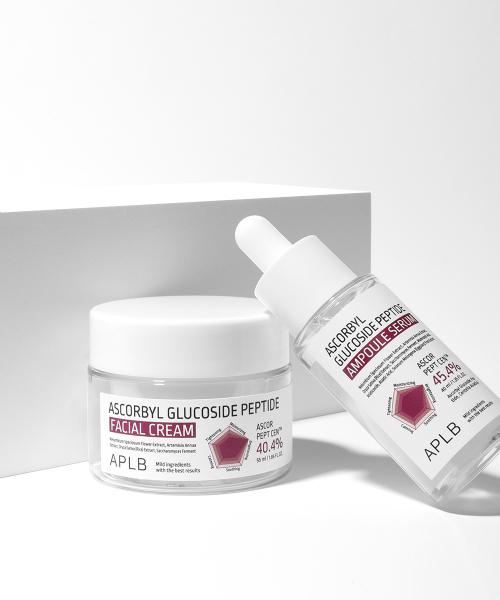[APLB] Ascorbyl Glucoside Peptide Ampoule & Cream Set with Free Cleansing Water 160ml