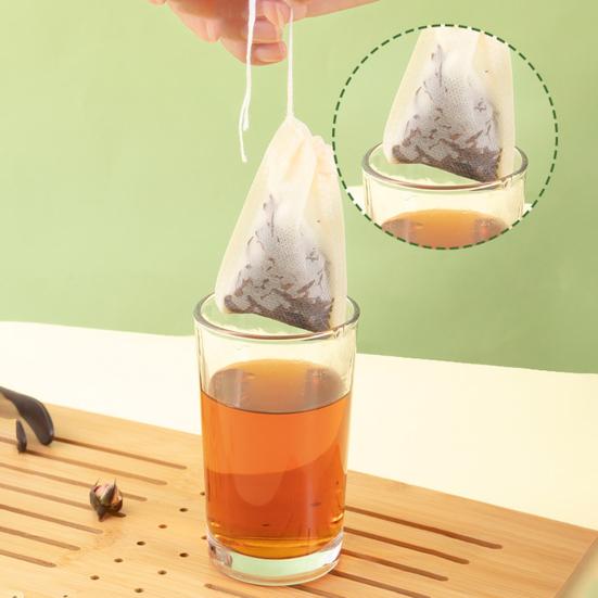 200Pcs Disposable Tea Bags for Loose Leaf Tea Empty Tea Bags with Cotton Drawstring Fillable Tea Infuser Sachets