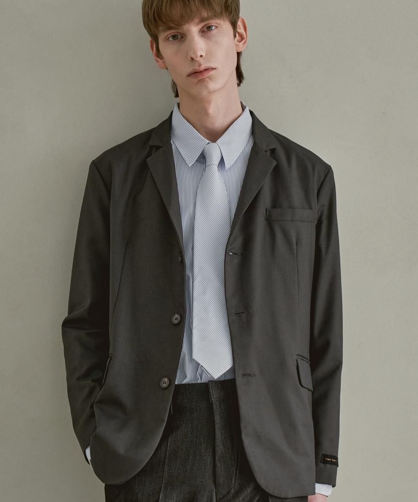 Trip Le Sens Basic Standard Single Blazer_Grey