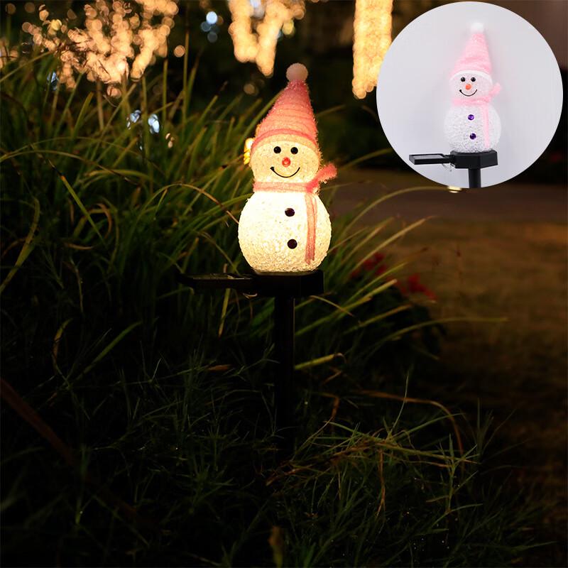 Outdoor LED Solar Snowman Christmas Stake Lights