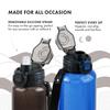 GRANDTIES Tritan Sports Water Bottle, 800ml, with a removable silicone straw, Tritan resin, leak-proof even upside down, one-push closure, and a