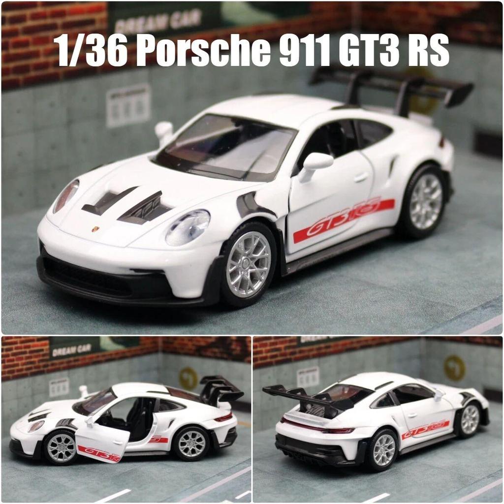 Porsche 911 GT3 RS Supercar Match Version 5 Inch Metal Car Simulation Diecast & Toy Vehicle RMZ City 1:36 Alloy Model Birthday Gifts
